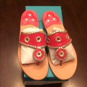 New in Box-Jack Rogers Flats bright pink size 9.5